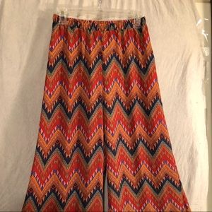 Multi Colored Flowy Retro Pants